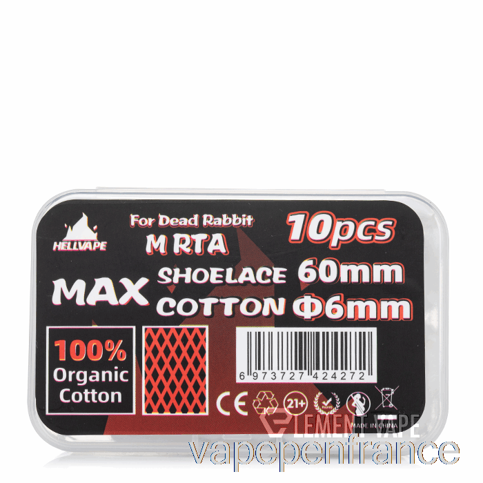 Hellvape Max Lacet Coton 6mm Id Stylo Vape
